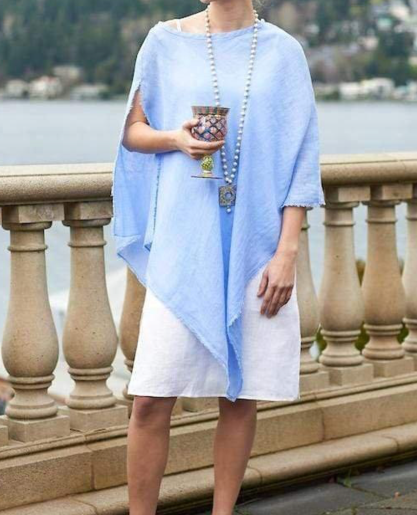 European Styled Linen Poncho- Best Selling