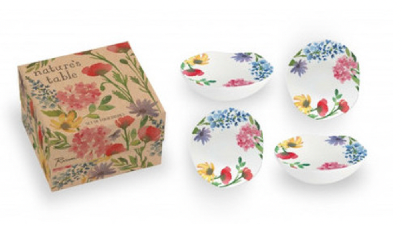 Blooming Floral Dipping Dish Set S/4