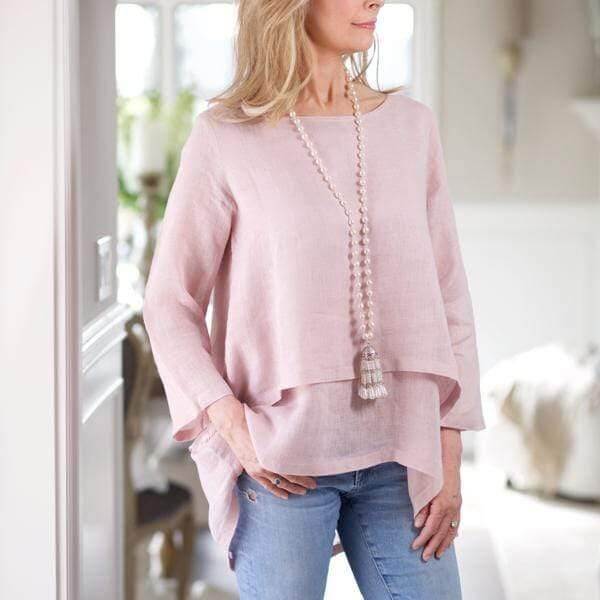 lattering Audrey top is a made of 100% European lightweight linen