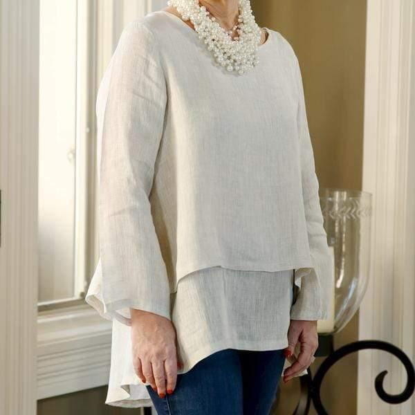 Audrey Double Layer Linen Top - Gal Pal Goods