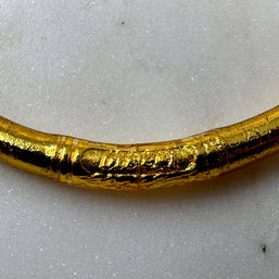 Prayer Bddist Thai Bangle Bracelet Gilded with gold leaf