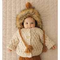 Waffle Cardigan Sweater Natural Baby & Toddler