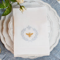 European Embroidered Elegant Bee Napkin