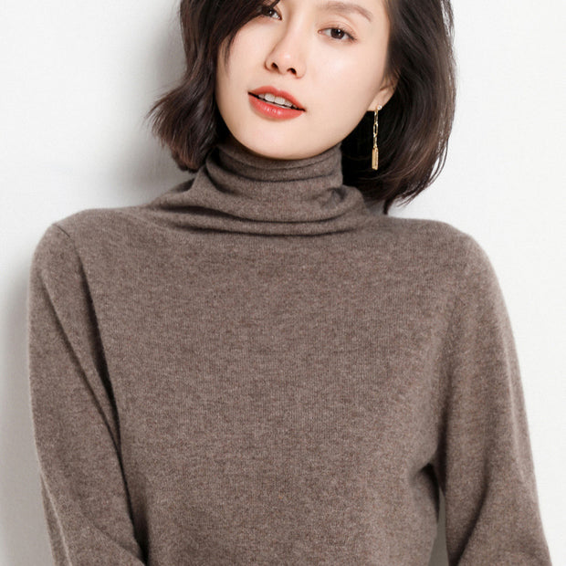 Soft Pure Cashmere Turtleneck Sweater- Multiple Colors