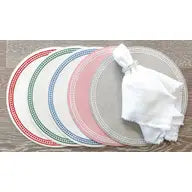 Easy To Clean Round Palermo Perla Placemat With Fine Dot Detail