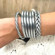 Silver Blessed Kumlaï Thai Buddhist Bangle