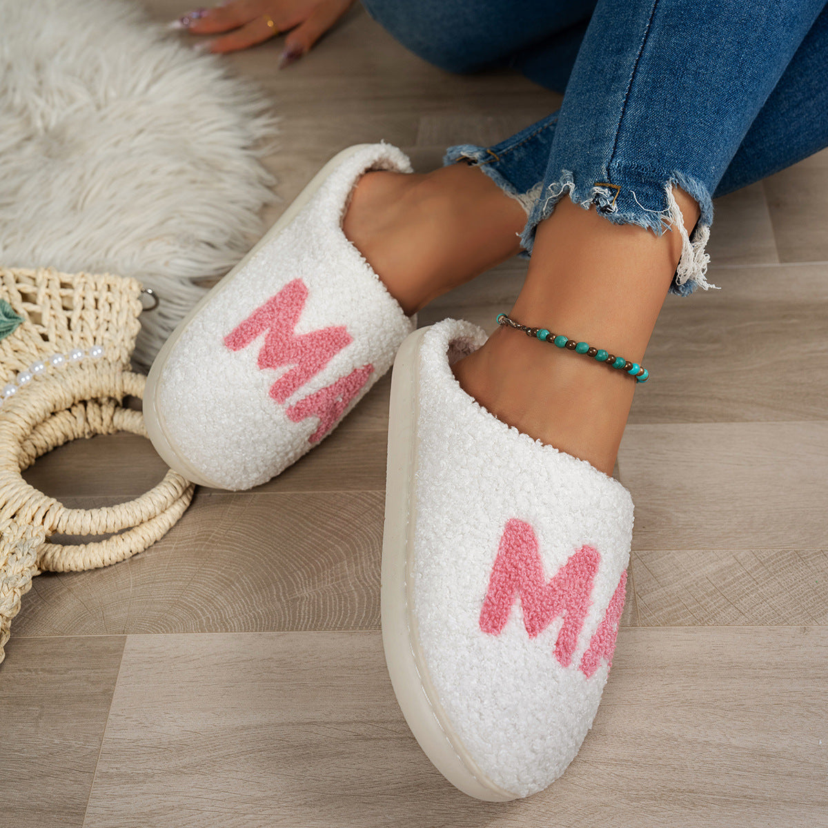 Warm and cozy mama plush cotton slippers amazon