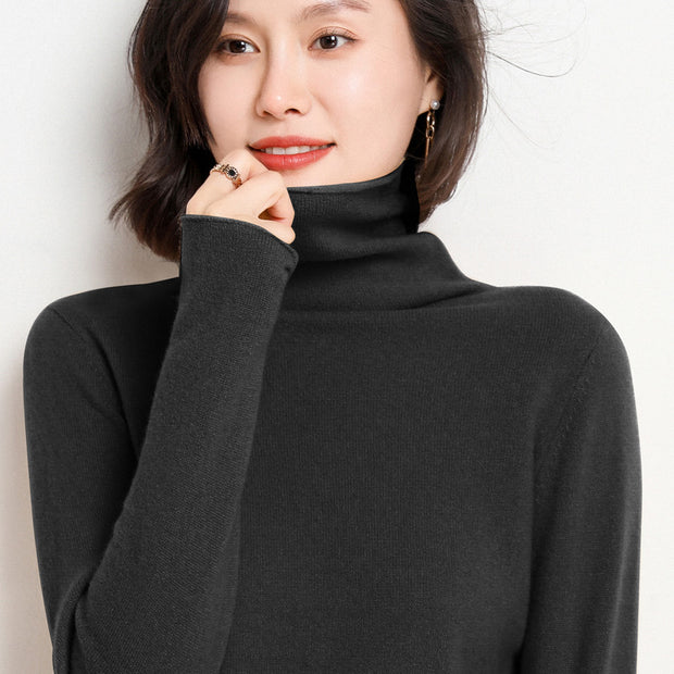 Soft Pure Cashmere Turtleneck Sweater- Multiple Colors