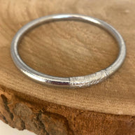 Silver Blessed Kumlaï Thai Buddhist Bangle