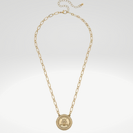 Gold french bee necklace