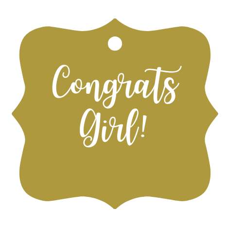 "Congrats Girl" Gift Tag