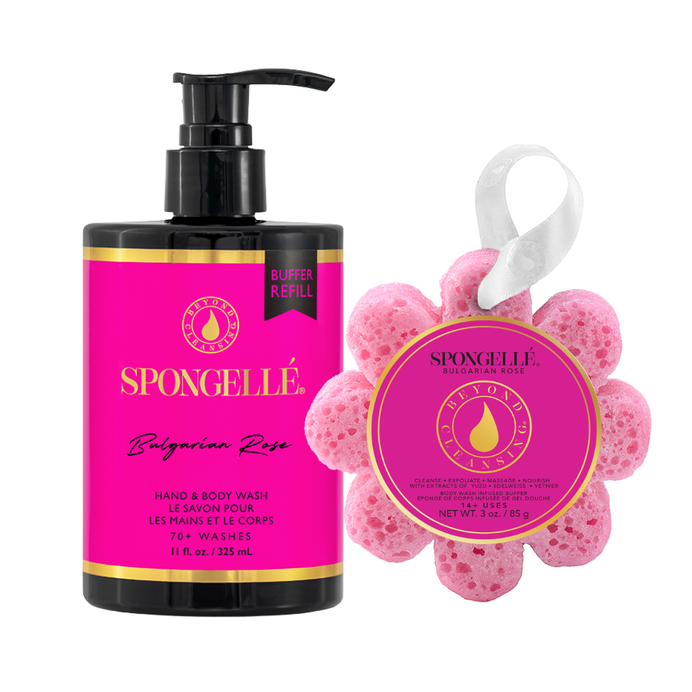 New! Bulgarian Rose Boxed Flower & Body Wash Refill Set