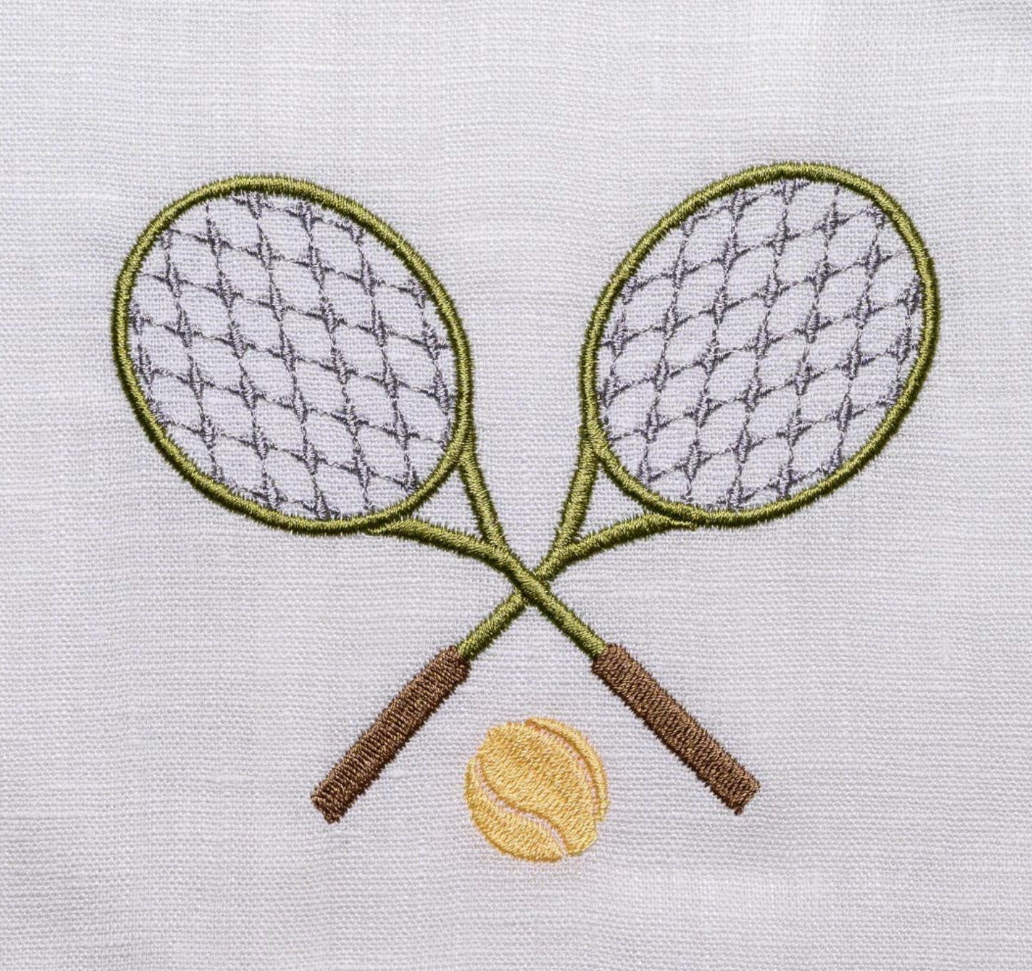 Embroidered Linen Decorative tennis towel