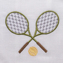 Embroidered Linen Decorative tennis towel