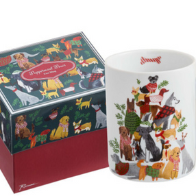 Peppermint Paws- Dogs  and Whiskers-Cats Mug Sets  By Rosanna Designs