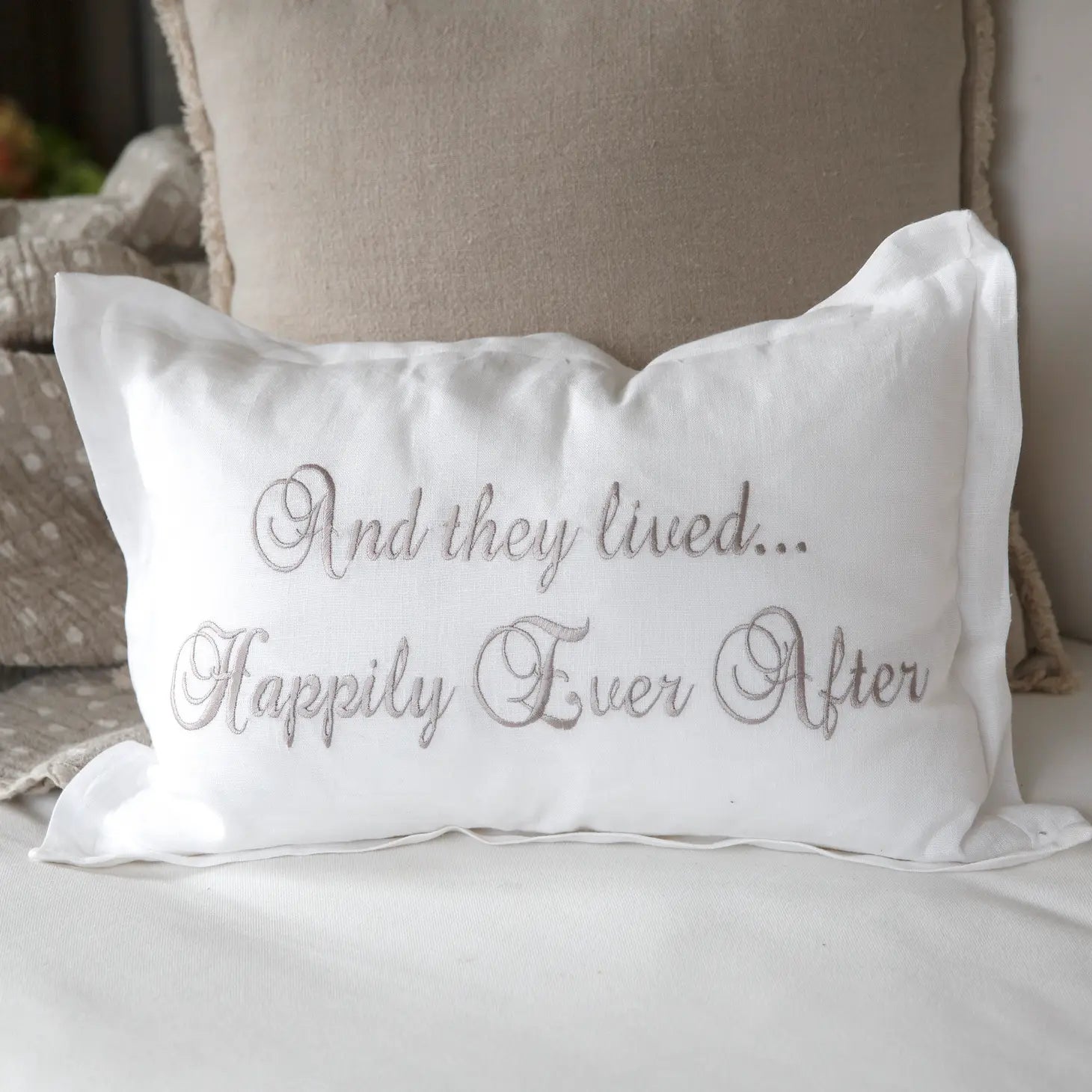 Linen European Decor Pillows Wedding