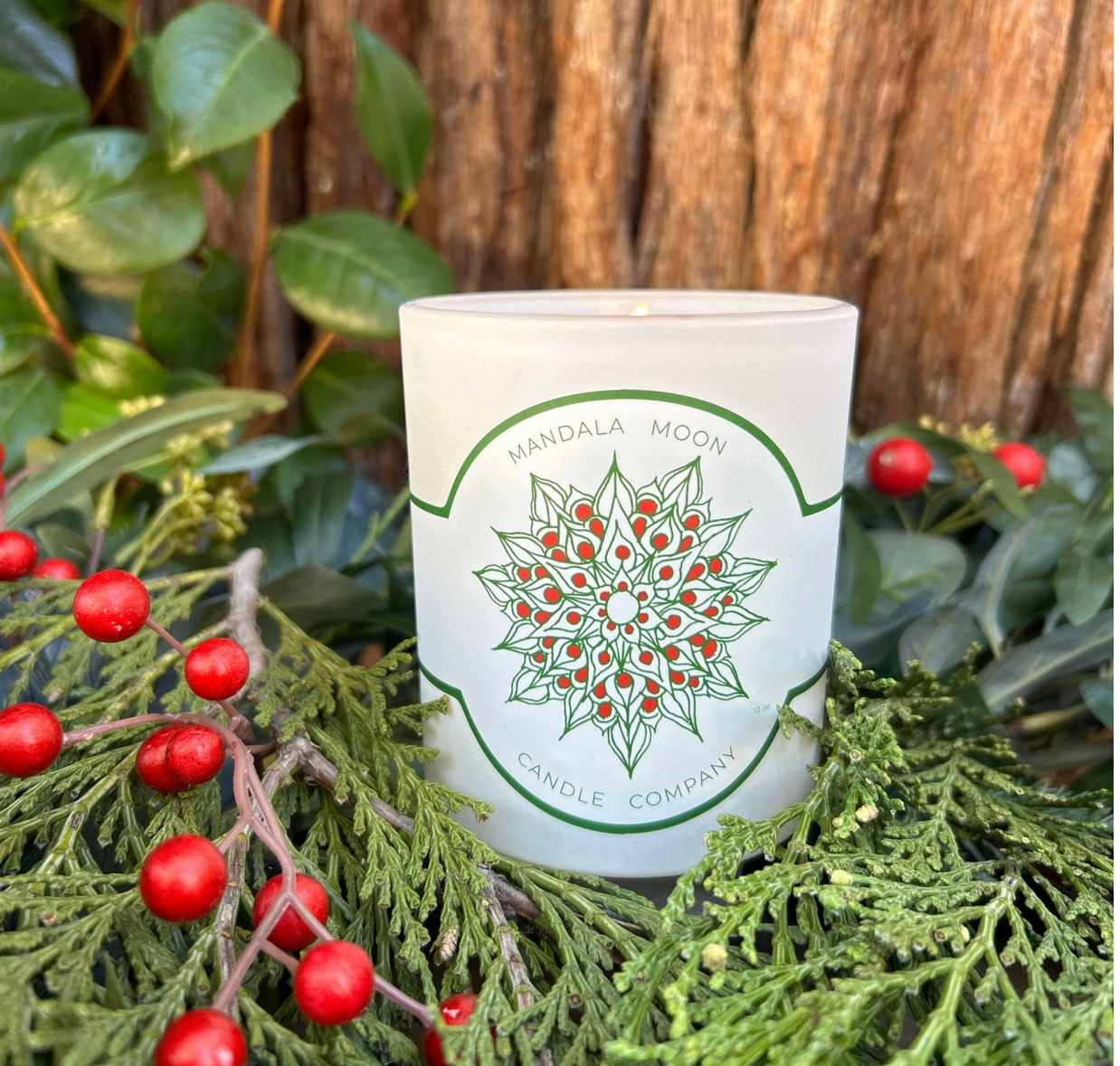 Mandala Moon Hand Poured Candle 