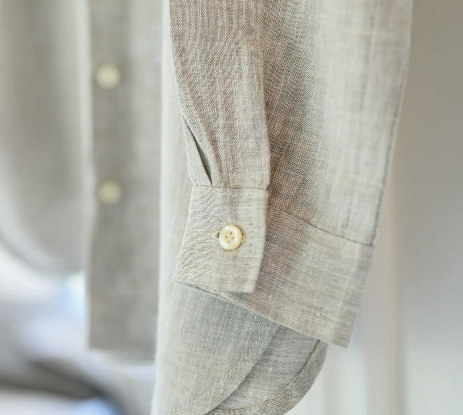 cuff of linen shirt