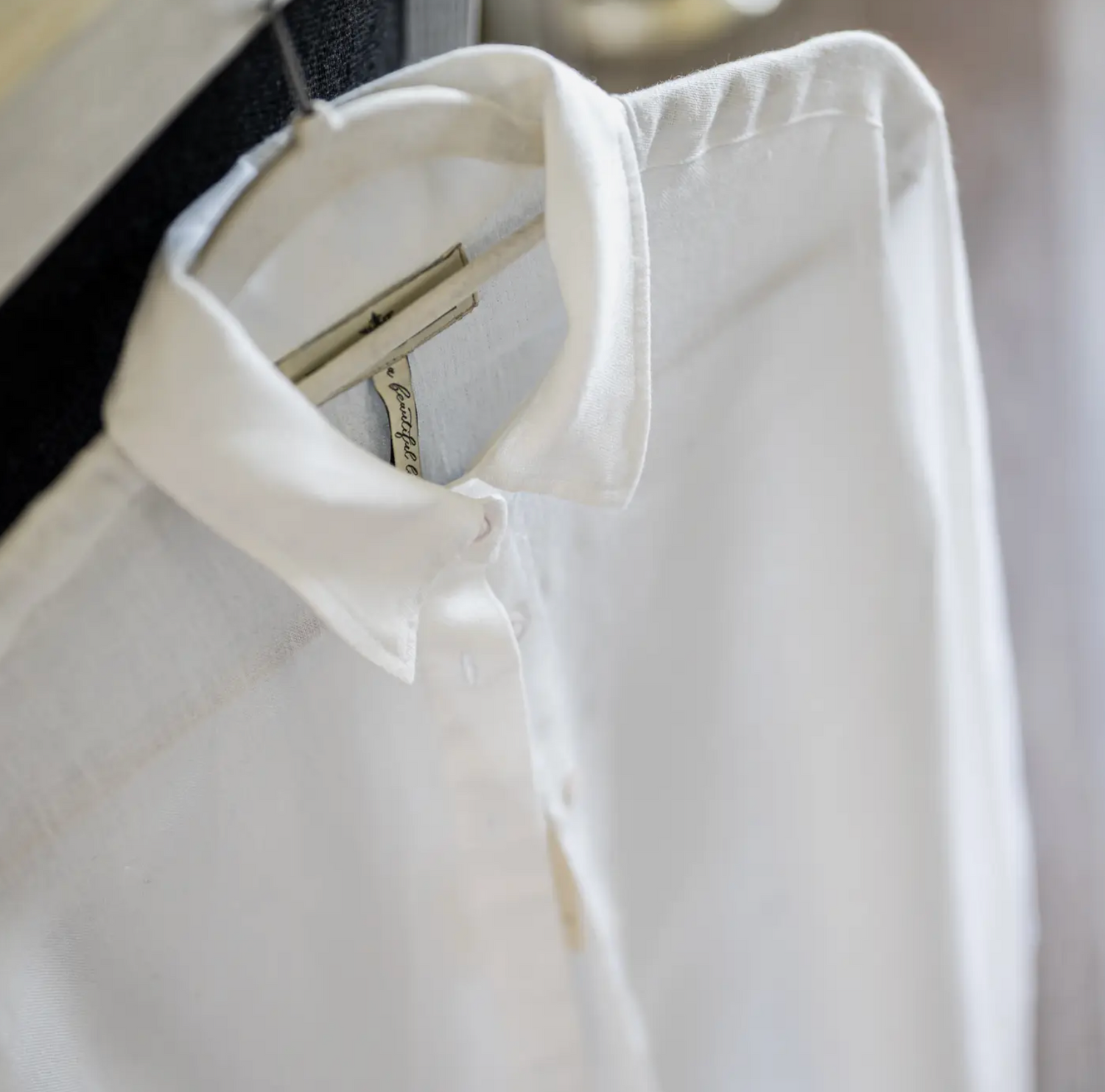 collar of linen shirt