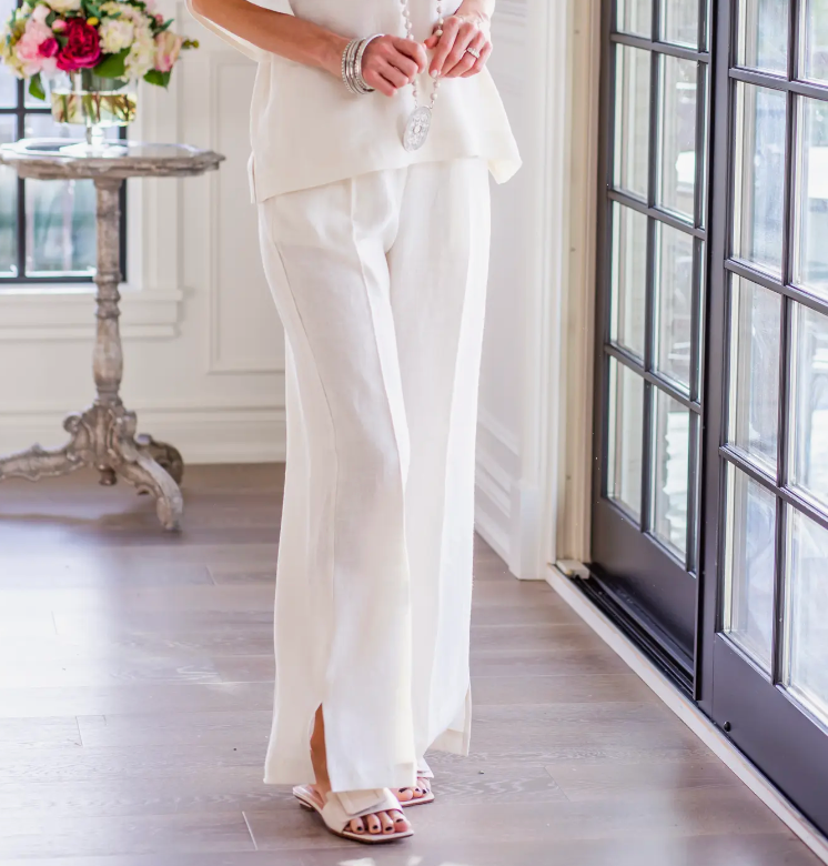 Elegant European Linen Pants with tailored fit