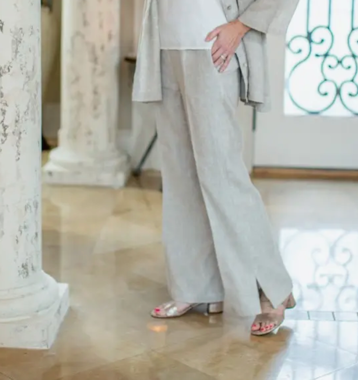 Elegant European Linen Pants with tailored fit
