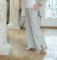 Elegant European Linen Pants with tailored fit