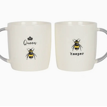 Bee Happy Mug Gift Set: His and Her for a coffee buzz