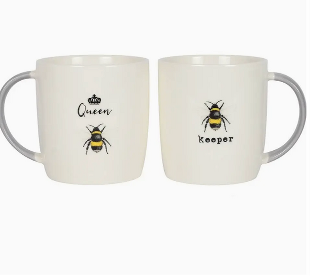 Bee Happy Mug Gift Set: His and Her for a coffee buzz