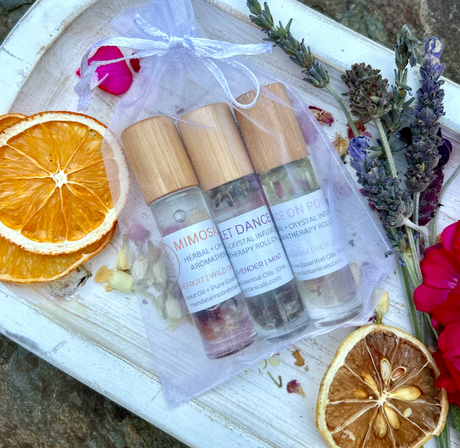 Essential Oil Rollers - Aromatherapy with gemstones