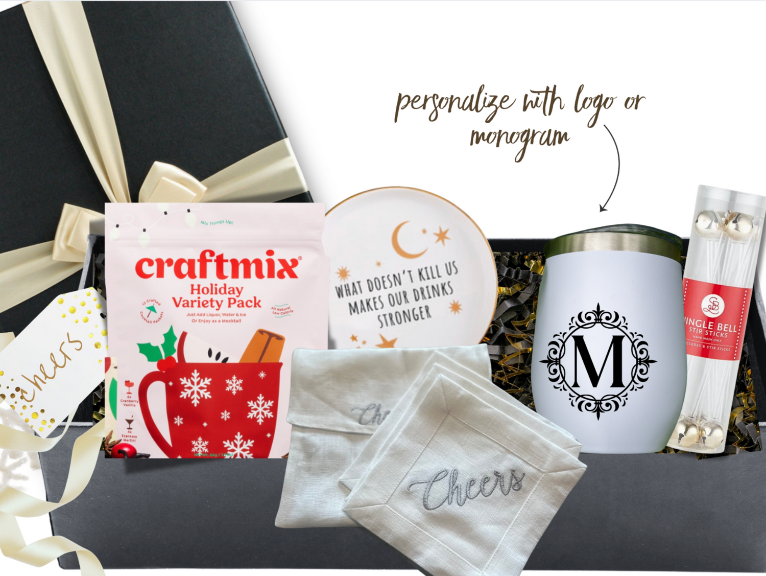 Holiday Cheer Luxury Gift Box For Corporate Brands or Personal Giving