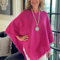 Luxury Rory Linen Poncho