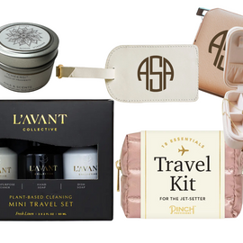 Contents of jetsetter travel gift box