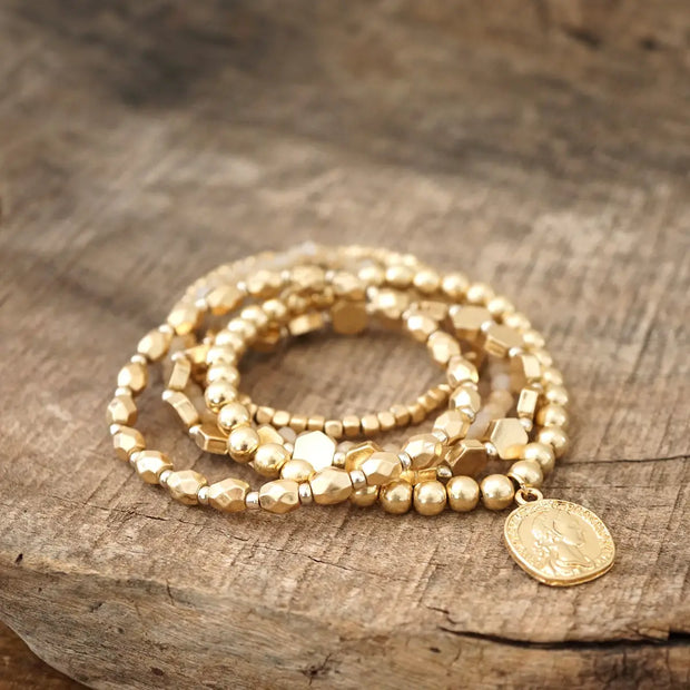 Layered gold toned bracelet