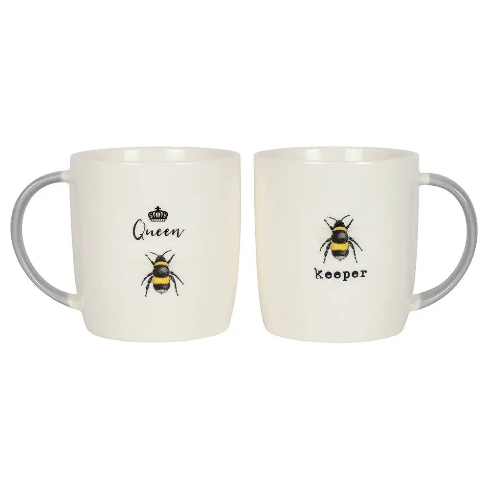 Queen Bee and Bee Keeper coffee mug set