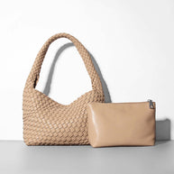 Handmade Shoulder Soft Leather Hand Carrying Woven Bag