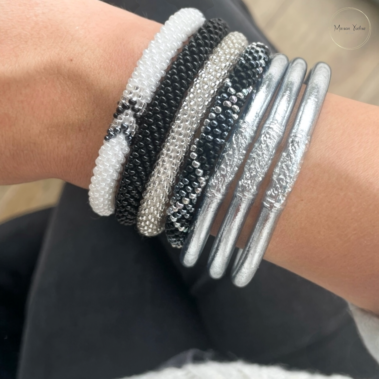 Silver Blessed Kumlaï Thai Buddhist Bangle