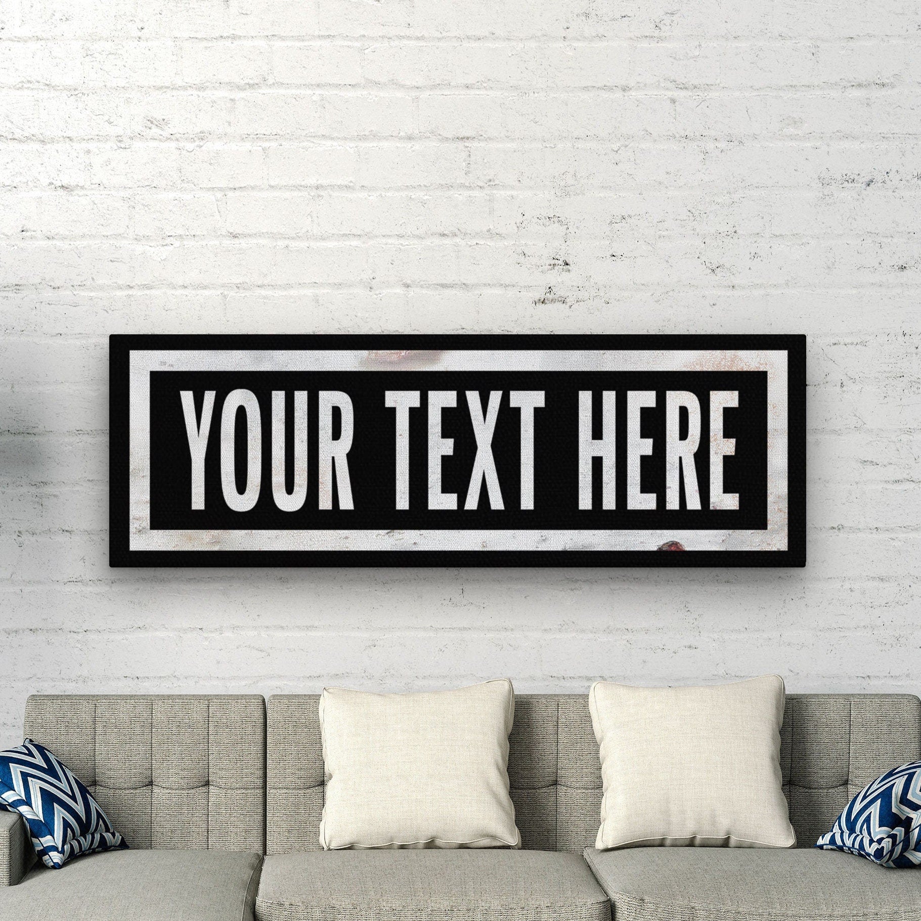 New! Personalized One Way Wall Hanging | Clean & Distressed Metal Look
