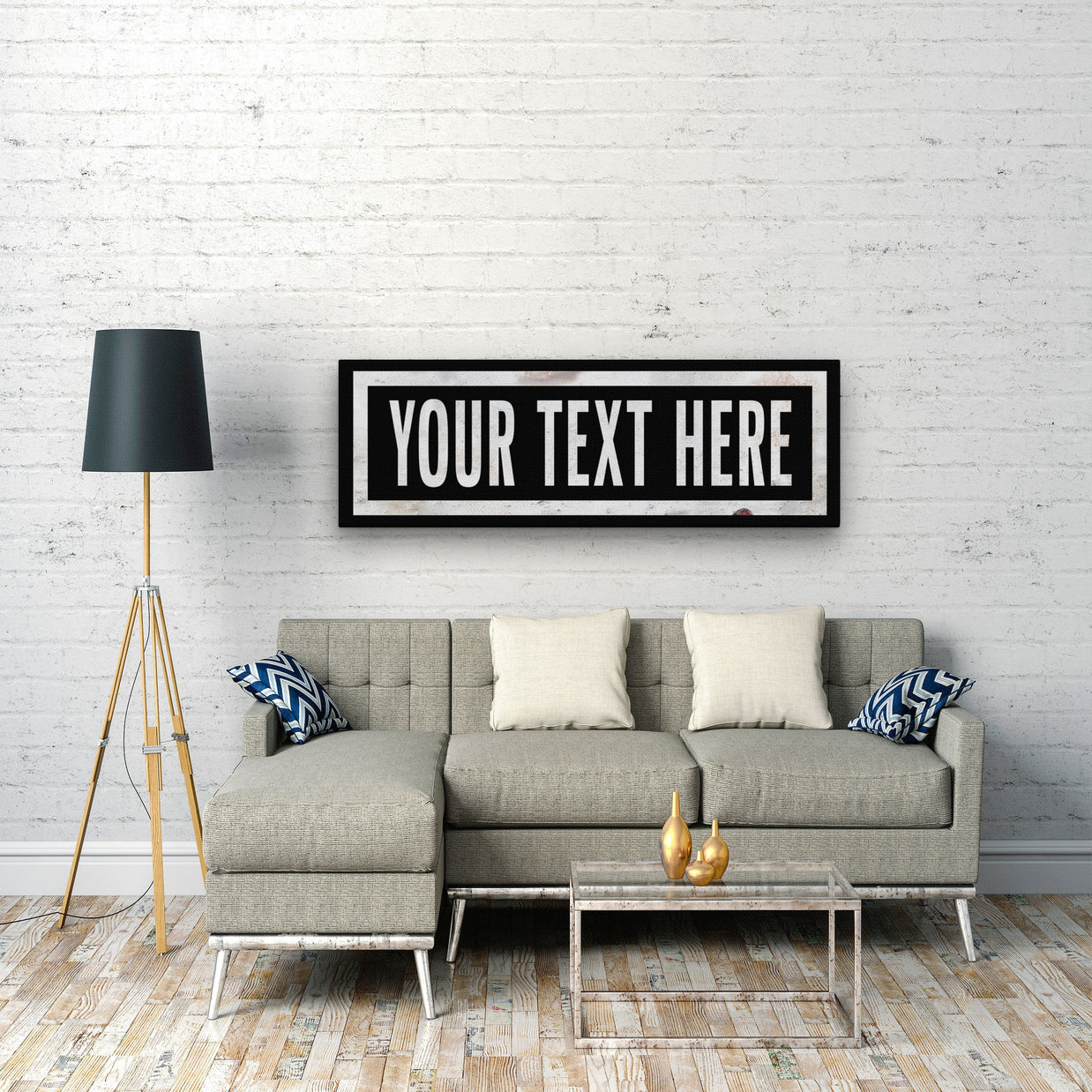 New! Personalized One Way Wall Hanging | Clean & Distressed Metal Look
