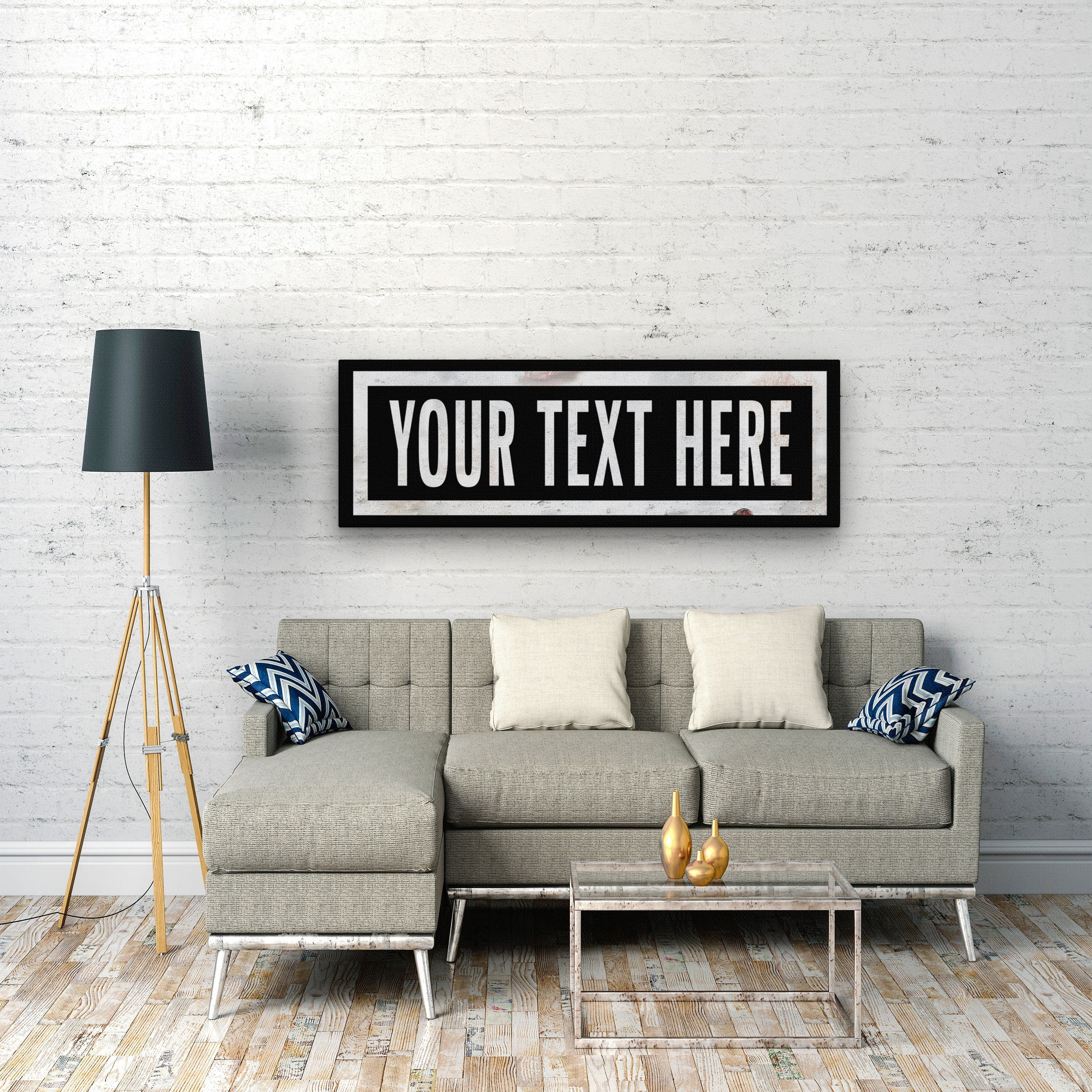 New! Personalized One Way Wall Hanging | Clean & Distressed Metal Look