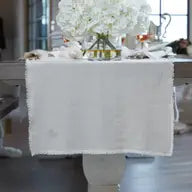 Fringed Linen Runner 