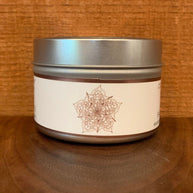 Travel size mandala moon candle