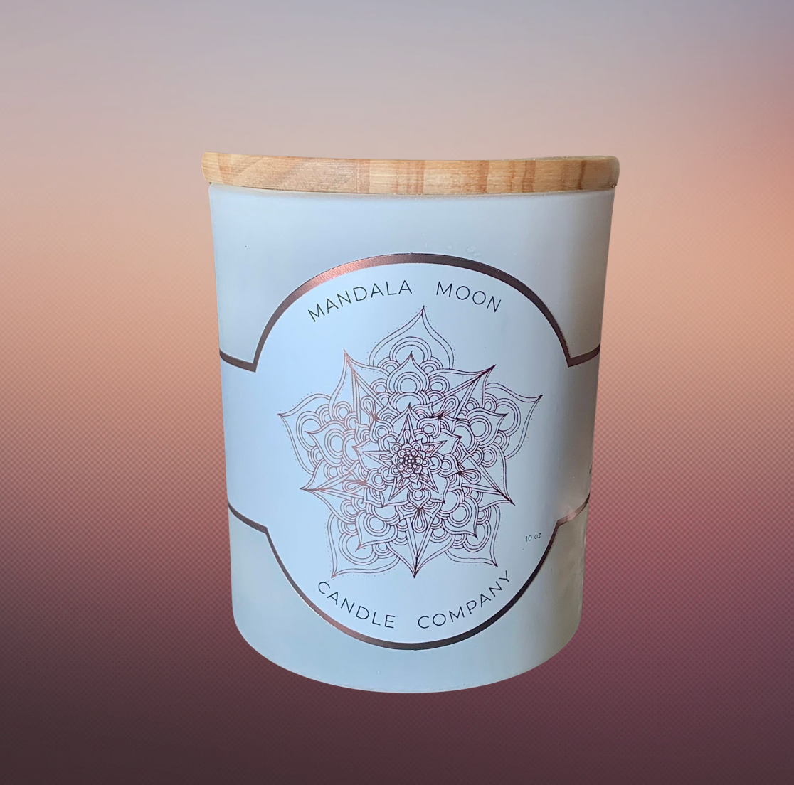 Mandala moon Candle