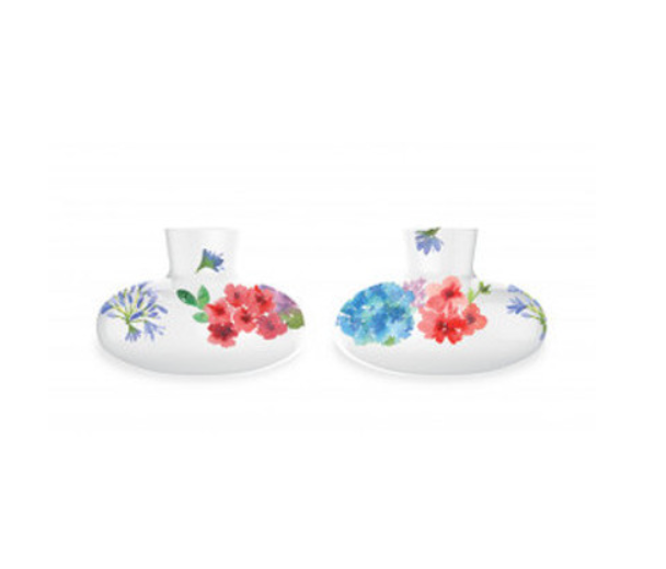 Rosanna bud vases with soft watercolor flowers