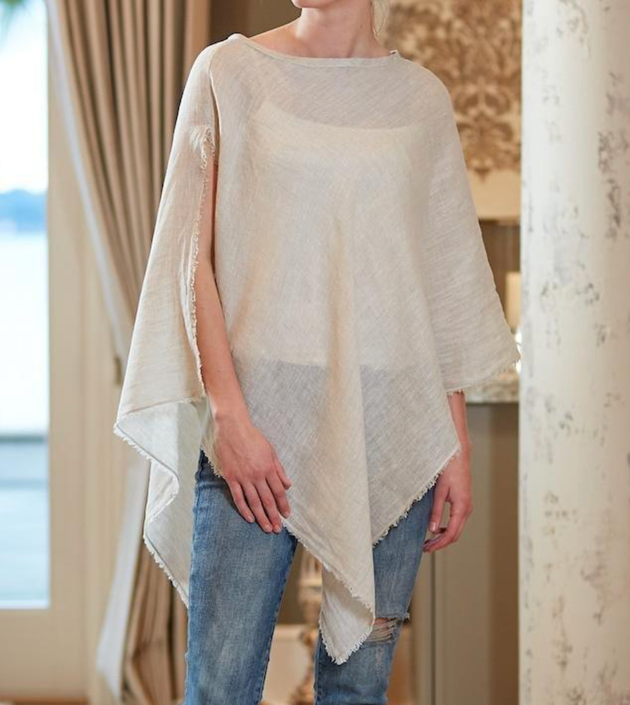 European Styled Linen Poncho- Best Selling 