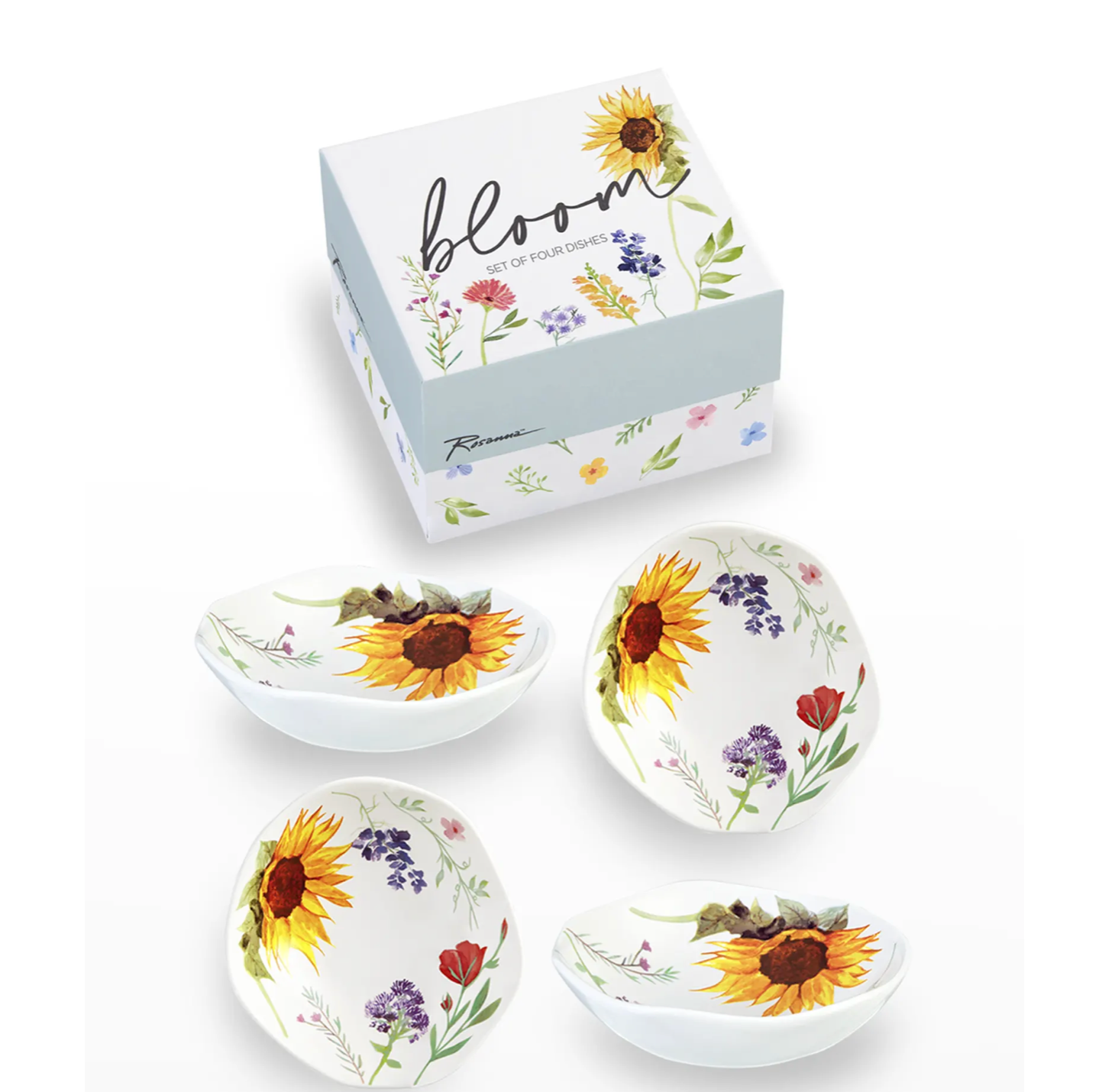 Set of four bloom dipping dish/nesting bowls in gift box