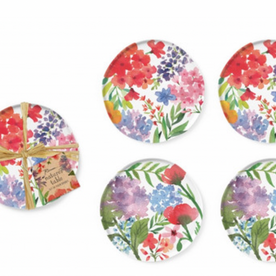 Luxe porcelain Floral Small Plates With Matching Accessories - In gift box