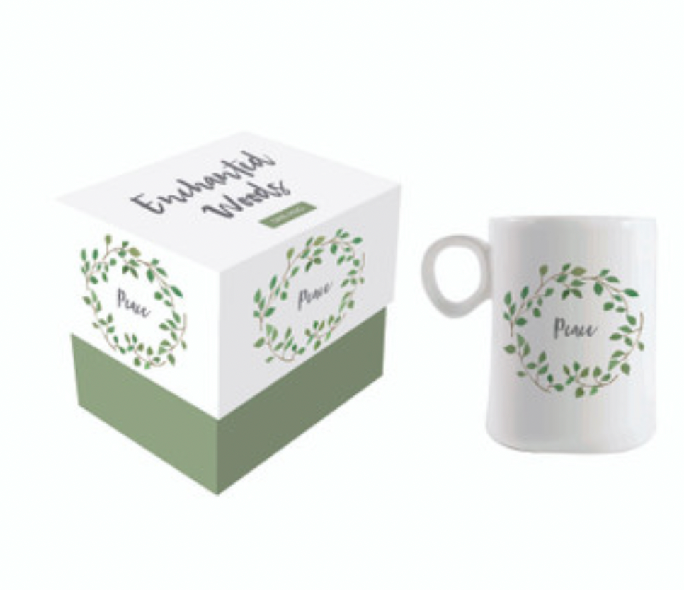 Enchanted Woods Holiday Peace Wreath Mug In Gift Box