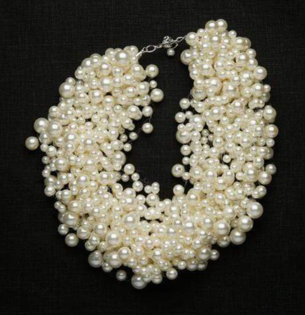 Timeless Multi-Strand Pearl Cluster Necklace