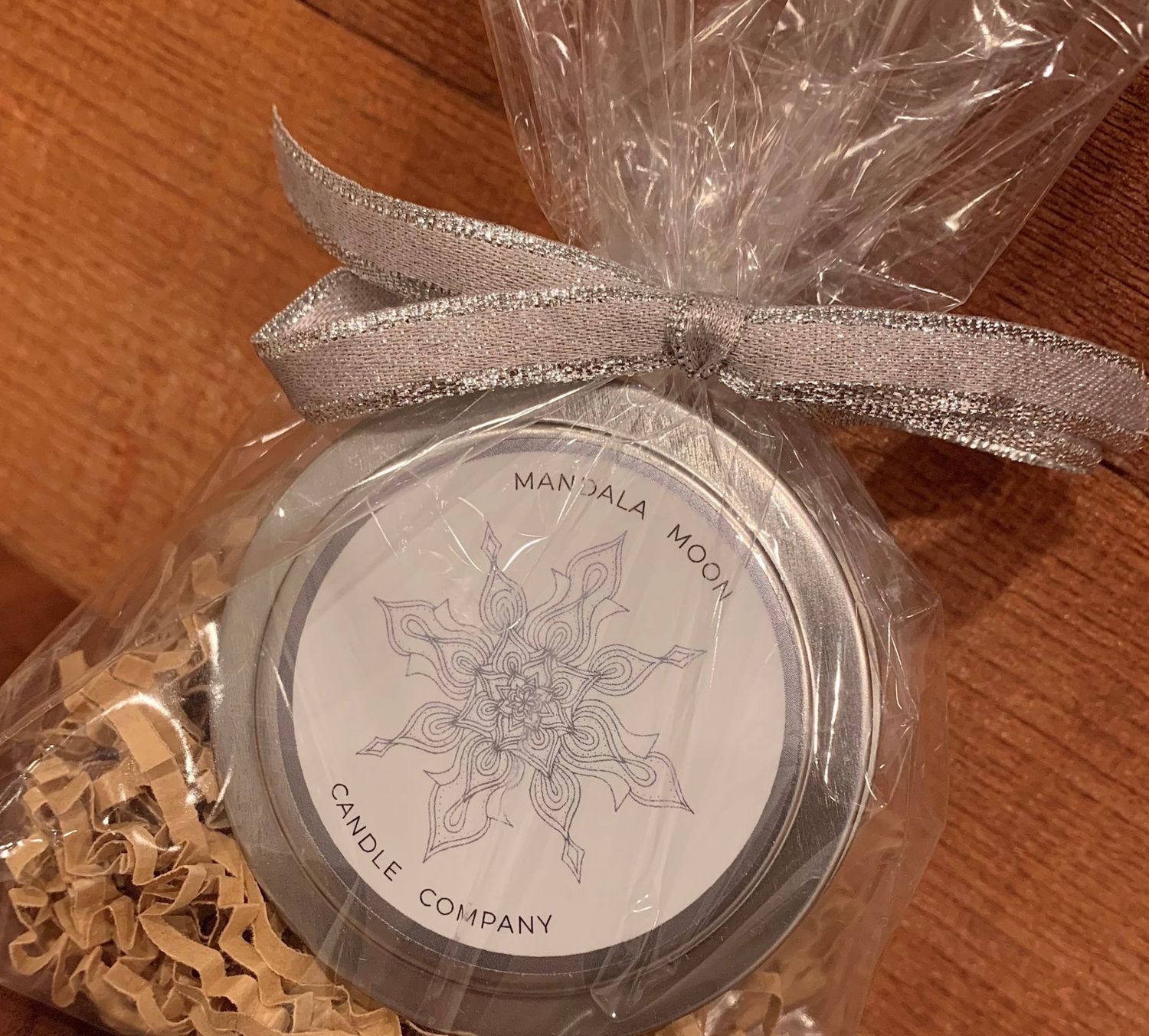 Hand Poured Soy Candle Glisten Candle gift wrapped