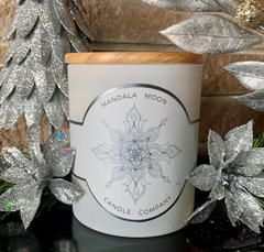 Hand Poured Soy Candle Glisten Candle gift wrapped